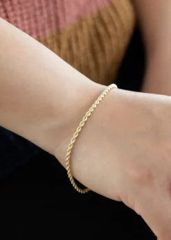Golden Moments 9ct Yellow Gold 40 Hollow Rope Chain Bracelet