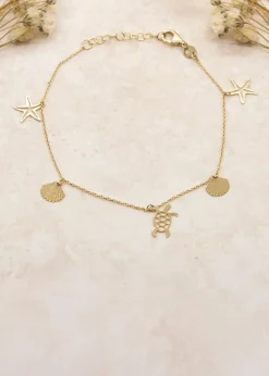 Golden Moments 9ct Yellow Gold 'Sea & Sand' Adjustable Bracelet