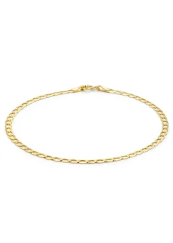 Golden Moments 9ct Yellow Gold 60 Diamond Cut Flat Curb Bracelet