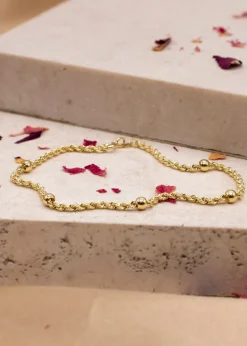 Golden Moments 9ct Yellow Gold 40 Hollow RopeandBall Chain Bracelet