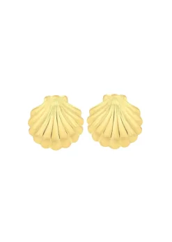 Golden Moments 9ct Yellow Gold Shell Stud Earrings