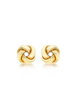 Golden Moments 9ct Yellow Gold Knot Stud Earrings