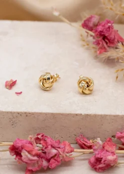Golden Moments 9ct Yellow Gold Knot Stud Earrings