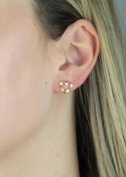 Golden Moments 9ct Yellow Gold Round White CZs Endless Slim Hoop Earrings