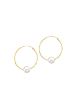 Golden Moments 9ct Yellow Gold Fresh Water Pearl Sleeper Earrings