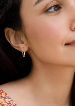 Golden Moments 9ct Yellow Gold Mini Patterned Hoops