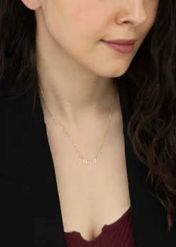 Golden Moments 9ct Yellow Gold 'Love' Necklace