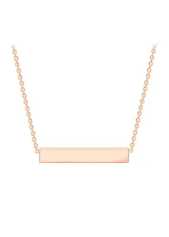 Golden Moments Rose Gold Plated Horizontal-Bar Necklace