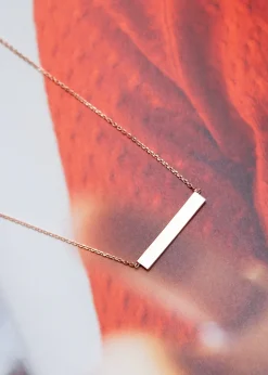 Golden Moments Rose Gold Plated Horizontal-Bar Necklace