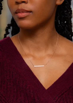 Golden Moments Rose Gold Plated Horizontal-Bar Necklace