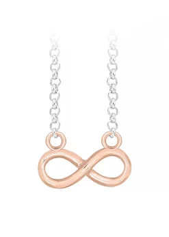 Golden Moments Rose Gold Plated Infinity Belcher Chain Necklace
