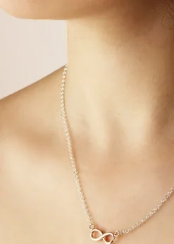 Golden Moments Rose Gold Plated Infinity Belcher Chain Necklace