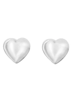 Golden Moments Sterling Silver Heart Stud Earrings