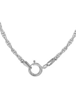 Golden Moments Sterling Silver 3-Colour Rings 'Prince of Wales' Chain Necklace