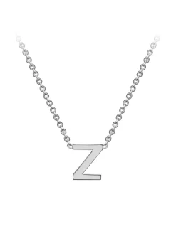 Golden Moments Sterling Silver 'Z' Initial  Necklace