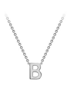 Golden Moments Sterling Silver 'B' Initial  Necklace