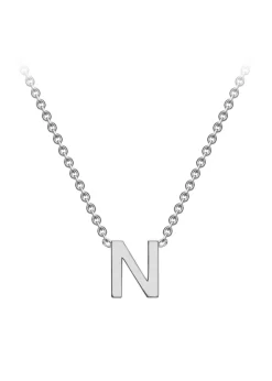 Golden Moments Sterling Silver Diamond 'H' Initial Necklace