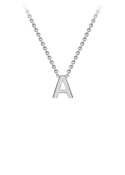 Golden Moments Sterling Silver 'A' Initial  Necklace