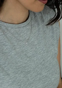 Golden Moments Sterling Silver 'F' Initial  Necklace