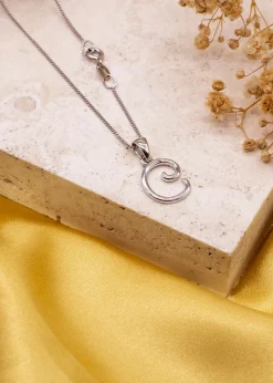 Golden Moments Sterling Silver Diamond 'X' Initial Necklace