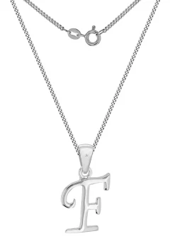 Golden Moments Sterling Silver 'X' Initial  Necklace