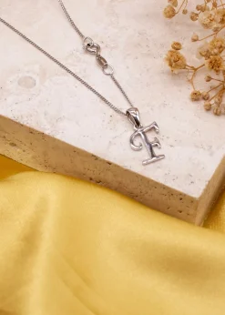 Golden Moments Sterling Silver 'X' Initial  Necklace