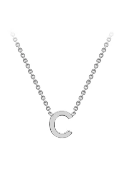 Golden Moments Sterling Silver 'C' Initial  Necklace