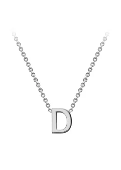 Golden Moments Sterling Silver 'D' Initial  Necklace