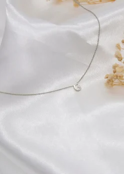 Golden Moments Sterling Silver 'G' Initial  Necklace