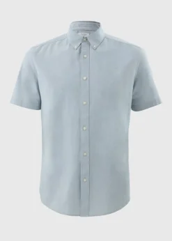Green Chambray Short Sleeve Oxford Shirt