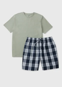 Green Check Design Short Pyjama Set