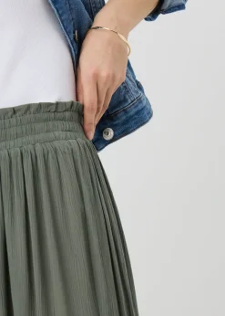 Green Cheesecloth Maxi Skirt