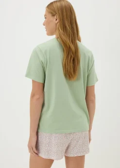 Green Ditsy Short Pyjamas