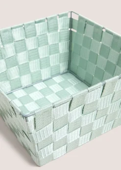 Green Fabric Woven Basket