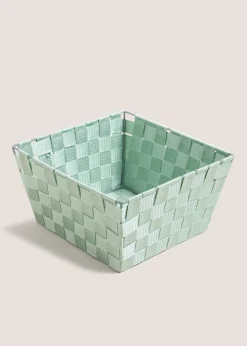 Green Fabric Woven Basket