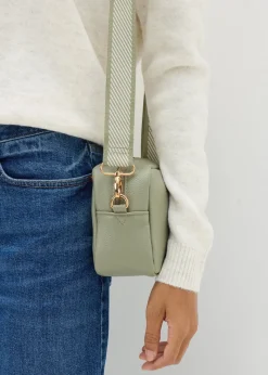 Green Faux Leather Camera Bag