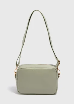 Green Faux Leather Camera Bag