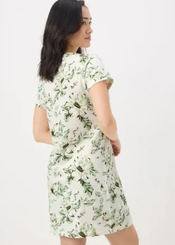 Green Floral Print T-Shirt Nightie