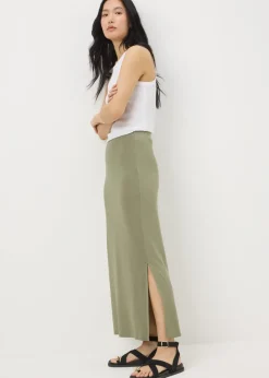 Green Jersey Maxi Skirt