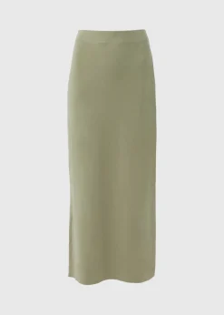 Green Jersey Maxi Skirt