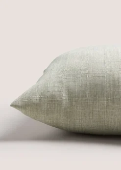 Green Linen-Look Cushion