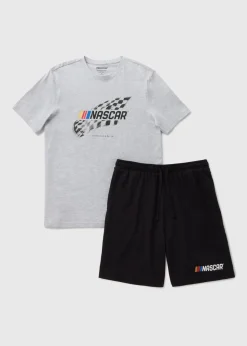 Grey and Black Nascar Short Pyjama Set