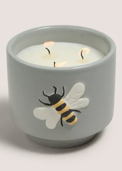 Grey Bee Candle