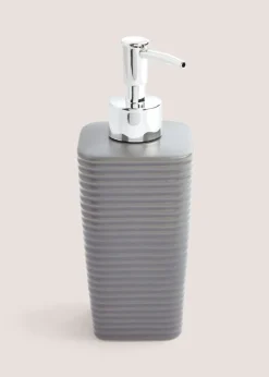 Grey Ceramic Soap Dispenser