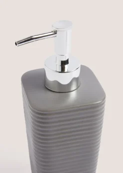 Grey Ceramic Soap Dispenser