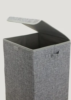 Grey Collapsible Laundry Basket