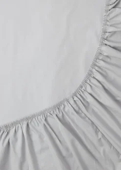 Grey Cotton Extra Deep Bed Sheet (180 Thread Count)