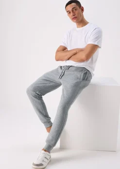 Grey Cuffed Slim Fit Joggers