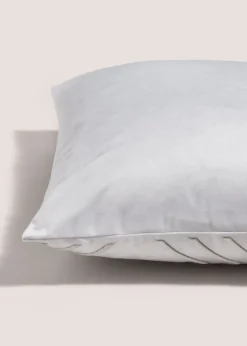 Grey 3D Diamond Embroidery Cushion