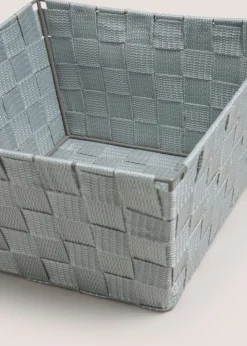 Grey Fabric Woven Basket